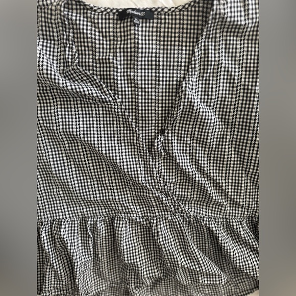 Madewell Crossover Peplum in Gingham - Picture 4 of 10